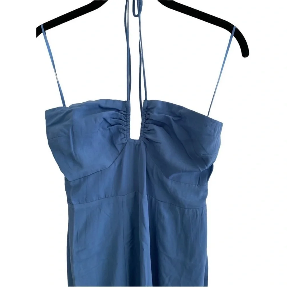 NWT Abercrombie & Fitch Halter Maxi Dress Cornflower Blue XSMALL Tall